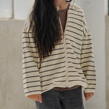 Load image into Gallery viewer, Camp Hoodie | Cream Stripe