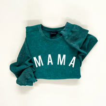 Load image into Gallery viewer, Mama Festive Curved Waffle Sleeve Crewneck
