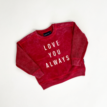 Load image into Gallery viewer, Love You Always Child Waffle Sleeve Crewneck