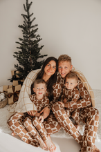 Load image into Gallery viewer, Bamboo Two Piece Pajamas | Gingerbread Checkerboard 2024
