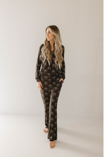 Load image into Gallery viewer, Charcoal & White FF Smile | Women's Bamboo Pajamas