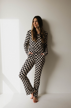 Load image into Gallery viewer, Black Checkered | Women's Bamboo Pajamas