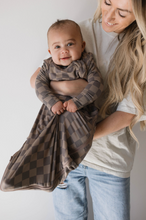 Load image into Gallery viewer, Faded Brown Checkerboard | Bamboo Sleep Sack