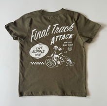 Load image into Gallery viewer, FINAL TRACK ATTACK TEE - MILITARY GREEN