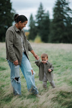 Load image into Gallery viewer, Adult Waffle Shacket | Khaki Green