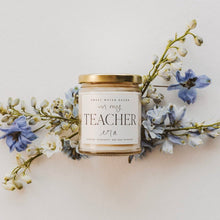 Load image into Gallery viewer, In My Teacher Era Soy Candle - Clear Jar - 9 oz (Wildflowers and Salt)