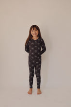 Load image into Gallery viewer, Charcoal & White FF Smile | Bamboo Two Piece Pajamas