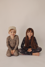 Load image into Gallery viewer, Brown & Black Lightning Bolt | Bamboo Two Piece Pajamas