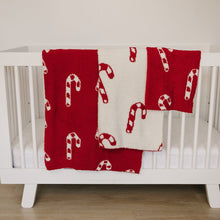 Load image into Gallery viewer, Candy Cane Plush Blanket