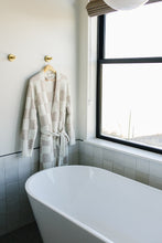 Load image into Gallery viewer, Women's Taupe Checkered Robe