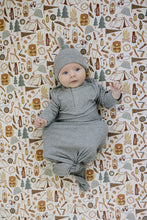 Load image into Gallery viewer, Heather Grey Ribbed Bamboo Newborn Knot Hat