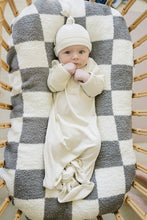 Load image into Gallery viewer, Cream Ribbed Bamboo Newborn Knot Hat