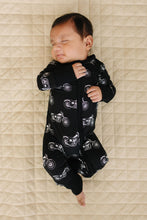 Load image into Gallery viewer, Bamboo Zip Romper | Born to Ride Black