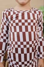 Load image into Gallery viewer, Bamboo Two Piece Set | Chocolate Checkered