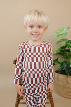 Load image into Gallery viewer, Bamboo Two Piece Set | Chocolate Checkered