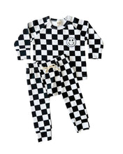 Load image into Gallery viewer, Checkered Smiley Lounge Set | Black