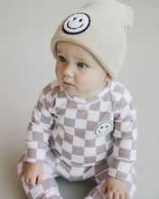 Load image into Gallery viewer, Checkered Smiley Lounge Set | Latte