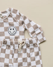 Load image into Gallery viewer, Checkered Smiley Lounge Set | Latte