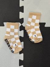 Load image into Gallery viewer, Beige + White Checker