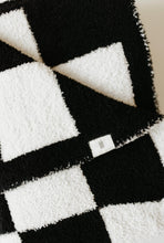 Load image into Gallery viewer, Black & Ivory Checkerboard | Plush Blanket