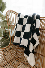 Load image into Gallery viewer, Black & Ivory Checkerboard | Plush Blanket