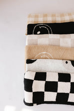 Load image into Gallery viewer, Just Smile Black & Ivory | Plush Blanket