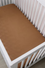 Load image into Gallery viewer, Mustard Bamboo Stretch Crib Sheet