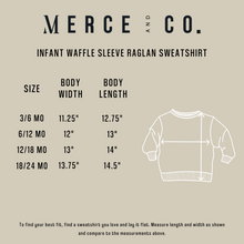 Load image into Gallery viewer, Land of the Free Script Child Waffle Sleeve Crewneck - Navy / White