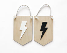 Load image into Gallery viewer, Lightning Bolt Hanging Sign