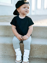 Load image into Gallery viewer, Grey Ribbed Leggings