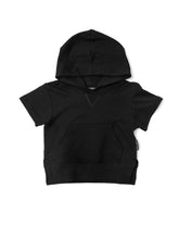 Load image into Gallery viewer, Short Sleeve Hoodie - Black
