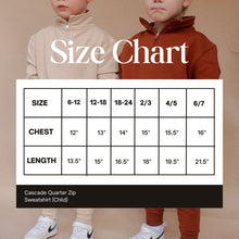 Load image into Gallery viewer, Cascade Quarter Zip Sweatshirt | Kids | Paprika
