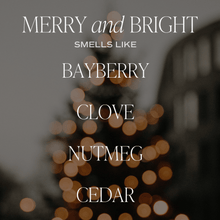 Load image into Gallery viewer, Merry + Bright Soy Candle - White Jar - 11 oz
