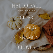 Load image into Gallery viewer, Hello Fall Soy Candle - Tinted Glass Jar - 12 oz
