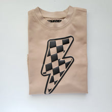 Load image into Gallery viewer, Checkered Bolt - Tan Tee
