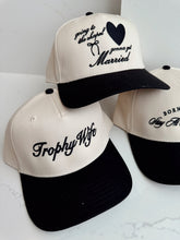 Load image into Gallery viewer, Trophy Wife - Black Vintage Trucker Hat
