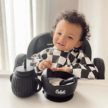 Load image into Gallery viewer, BLACKOUT Collection Silicone &amp; Stainless Steel Toddler Utensil Set

