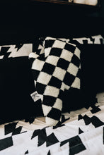 Load image into Gallery viewer, Black Check Bolt Plush Pillow
