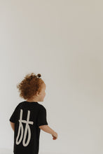 Load image into Gallery viewer, Toddler Short Sleeve Bamboo Lounge Set | Black ff Signature
