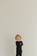 Load image into Gallery viewer, Toddler Short Sleeve Bamboo Lounge Set | Black ff Signature

