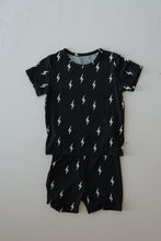 Load image into Gallery viewer, Bamboo Short Set | Midnight Lightning Bolt

