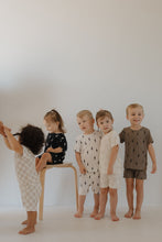 Load image into Gallery viewer, Bamboo Short Set | White &amp; Black Lightning Bolt
