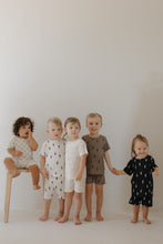 Load image into Gallery viewer, Bamboo Short Set | Brown &amp; Black Lightning Bolt
