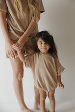 Load image into Gallery viewer, Terry T-Shirt Romper | Tan
