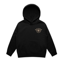 Load image into Gallery viewer, [PREORDER SHIPS SEPT 2]  THE WINGED MECHANIC HOODIE - RECYCLED BLACK
