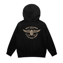 Load image into Gallery viewer, [PREORDER SHIPS SEPT 2]  THE WINGED MECHANIC HOODIE - RECYCLED BLACK
