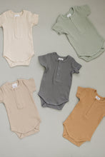 Load image into Gallery viewer, Vanilla Organic Cotton Ribbed Snap Bodysuit
