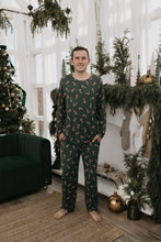 Load image into Gallery viewer, Men&#39;s Bamboo Pajamas | Candy Cane Lane
