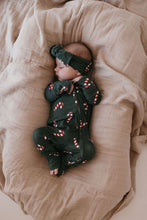 Load image into Gallery viewer, Bamboo Zip Pajamas | Candy Cane Lane
