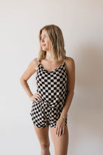 Load image into Gallery viewer, Women&#39;s Bamboo Cami Set | Black Checkerboard
